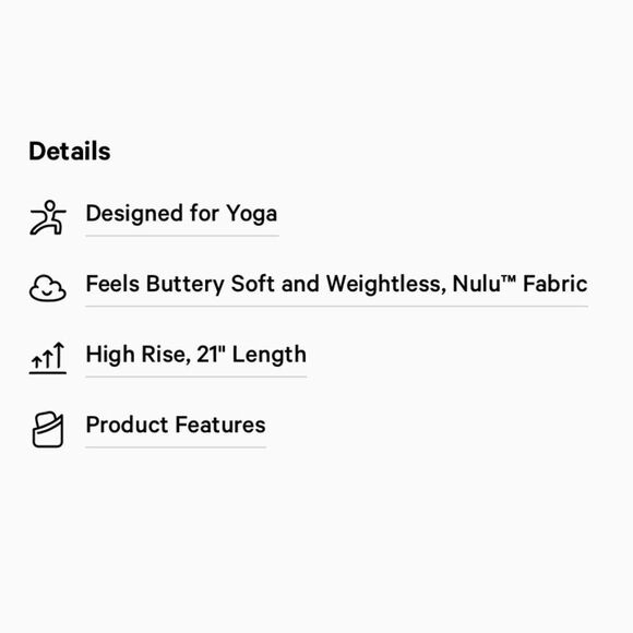 LULULEMON ALIGN HIGH-RISE 21” WATER DROP WOMENS PLUS SIZE 16 LEGGINGS NULU NWT - Picture 7 of 10